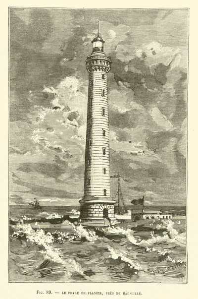 Le phare de Planier, près de Marseille - French School